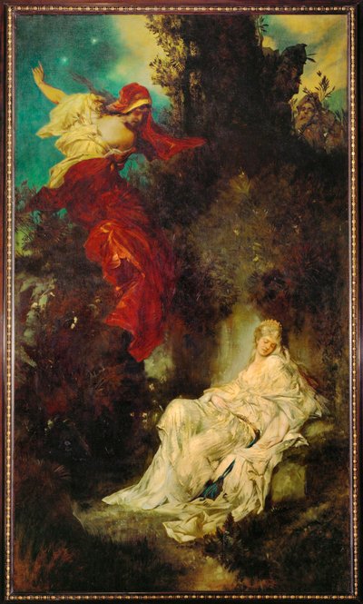 Snow White Receives the Poisoned Comb by Hans Makart