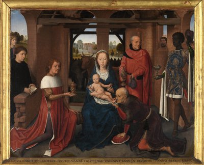 Central panel of the Triptych of Jan Floreins by Hans Memling