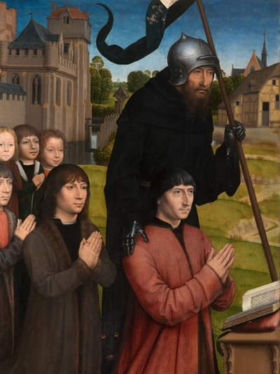 (detail) Triptych of Willem Moreel by Hans Memling