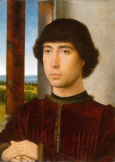 Portrait of a Man at a Loggia by Hans Memling