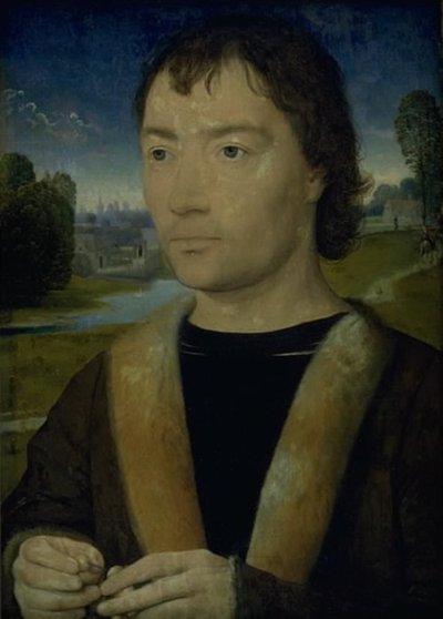 Portrait of a Young Man with a Rosary by Hans Memling