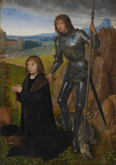Panel of a Diptych: St. George with Donor (Outer Side Detached) by Hans Memling