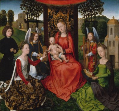 Virgin and Child with Saints Catherine of Alexandria and Barbara, early 1480s by Hans Memling