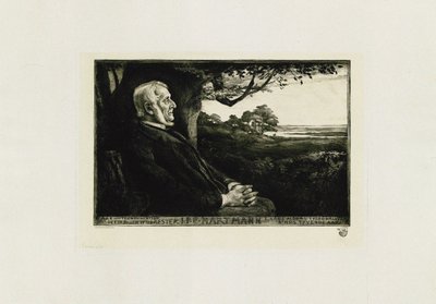 Portrait of the Composer Johan Peter Emilius Hartmann 1805-1900 by Hans Nikolaj Hansen