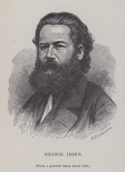 Henrik Ibsen, Norwegian playwright, theatre director and poet by Hans Peter Hansen