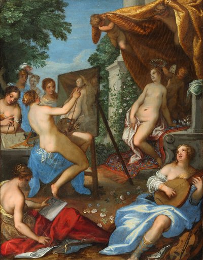Allegory of the Arts with Venus Painting Pictura by Hans Rottenhammer