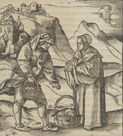 A Farmer and his Patron by Hans Schäufelein the Elder