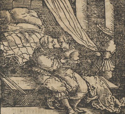 Ghismonda, Guiscardo, and the Prince of Salerno, from The Decameron, before 1534 by Hans Schäufelein the Elder