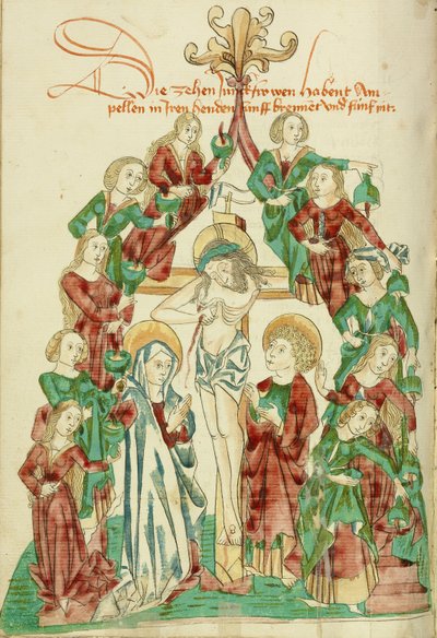 The Crucifixion with the Seven Wise and Seven Foolish Virgins by Hans Schilling