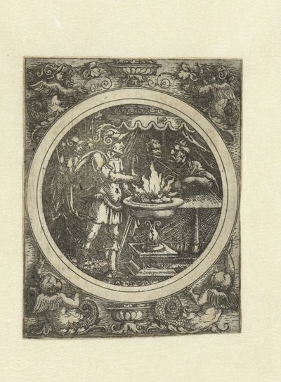 Mucius Scaevola with His Right Hand in the Fire by Hans Sebald Beham