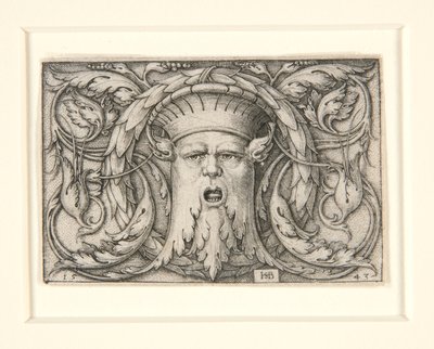Panel with a Mascaron (ornament with a mask) by Hans Sebald Beham