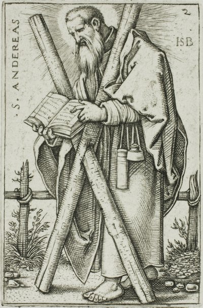 St. Andrew, Plate 2 from The Twelve Apostles by Hans Sebald Beham