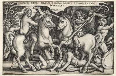 The Labors of Hercules: Hercules Abducting Iole by Hans Sebald Beham