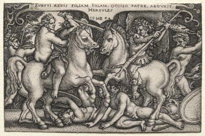 The Labors of Hercules: Hercules Abducting Iole by Hans Sebald Beham
