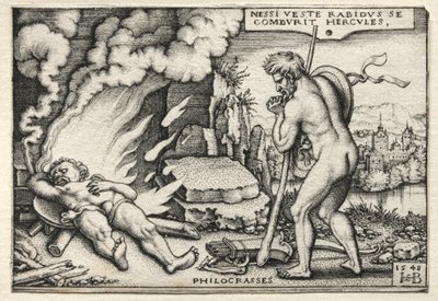 The Labors of Hercules: Hercules on his Pyre by Hans Sebald Beham