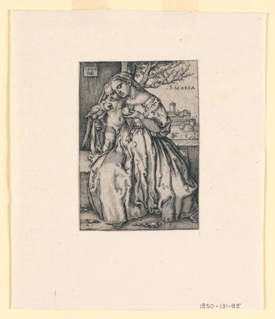 Virgin and Child with Parrot by Hans Sebald Beham