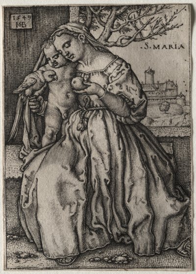 Virgin and Child with Parrot by Hans Sebald Beham