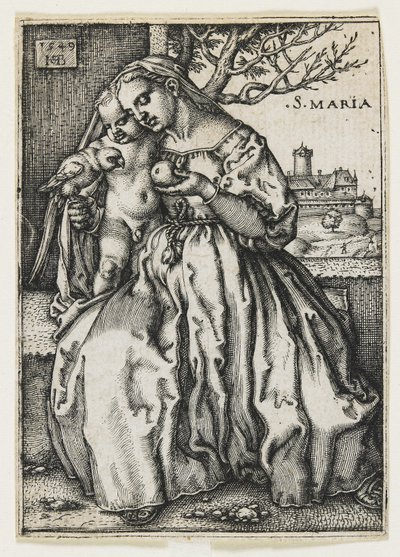 Virgin and Child with a Parrot by Hans Sebald Beham