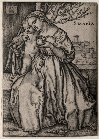 Virgin with the Parrot by Hans Sebald Beham