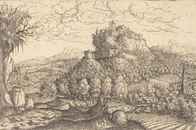Landscape with a Castle in the Center by Hans Sebald Lautensack