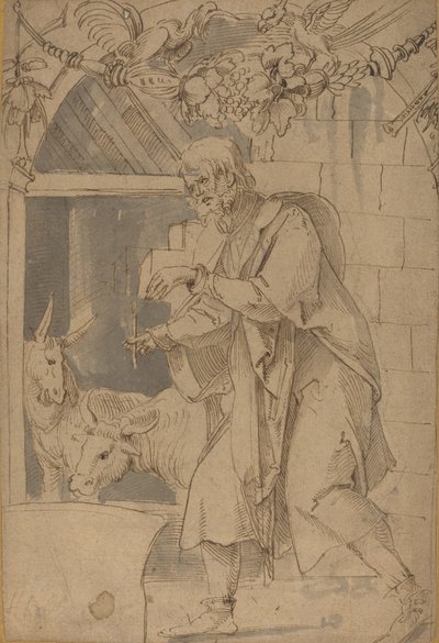 Study for One of Two Stained Glass Paintings Representing the Nativity by Hans Süss von Kulmbach
