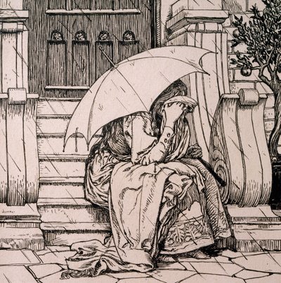 Illustration for fairy tale by Hans Christian Andersen by Hans Tegner