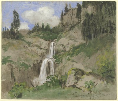 Landscape with Waterfall (Decoration for a Puppet Theater) by Hans Thoma