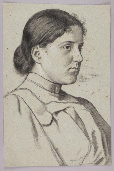 Bust of a Young Woman in 3/4 View by Hans Thoma