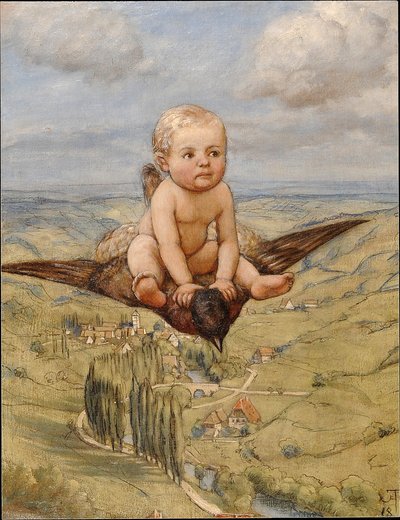 Riding on a Bird by Hans Thoma