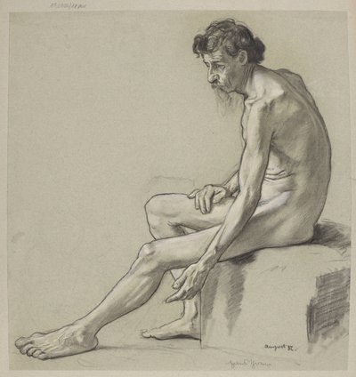 Study of a Male Nude by Hans Thoma