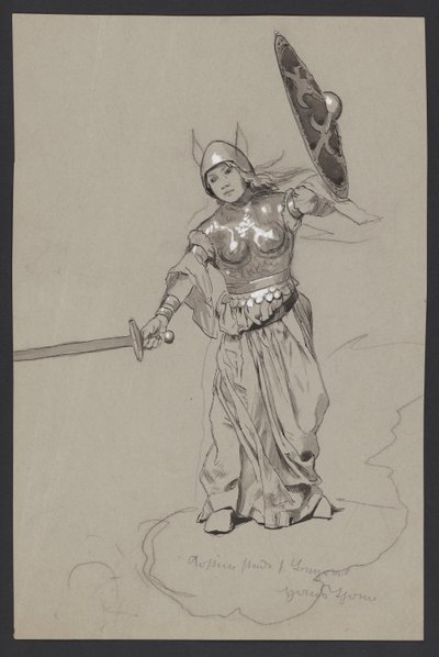 Fighting Valkyrie by Hans Thoma