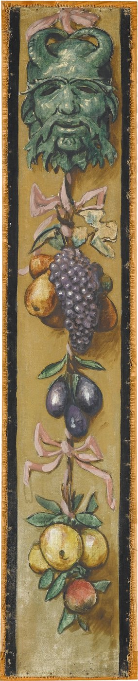 Wall Frieze from the Music Room of the Pringsheim House, Munich: Horned Mask, Bundle of Grapes, Apples, and Pears. Right of Inv.-No. 1922 by Hans Thoma