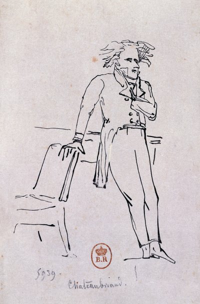 Portrait of Francois-Rene de Chateaubriand by Hans Toepper