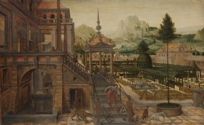 Palace Gardens with Poor Lazarus in the Foreground by Hans Vredeman de Vries