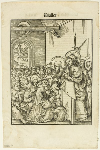 Christ Preaching, from Leben Jesu Christi, plate 19 from Woodcuts from Books of the XVI Century by Hans Wechtlin I