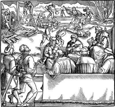 Court Session. Illustration from the Book Phisicke Against Fortune by Petrarch by Hans Weiditz the Younger