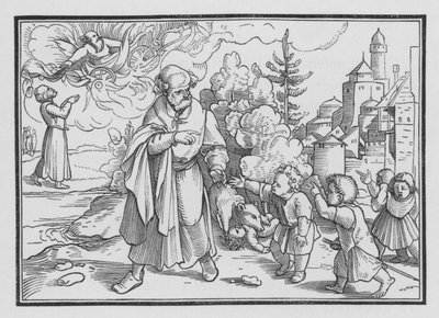 Bears Destroy the Children that Mocked Elisha by Hans after Holbein the Younger