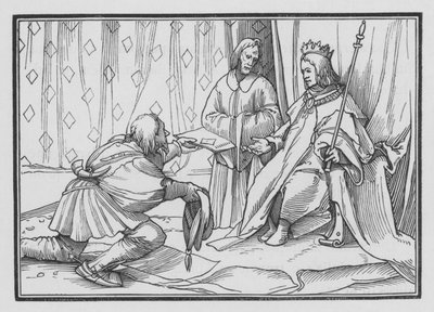 Hiram Sends to Congratulate Solomon by Hans after Holbein the Younger