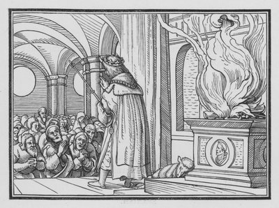 Solomon Blesses the People, and Praises God by Hans after Holbein the Younger