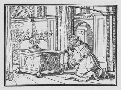 The Solemn Offering of Solomon at Gibeon by Hans after Holbein the Younger