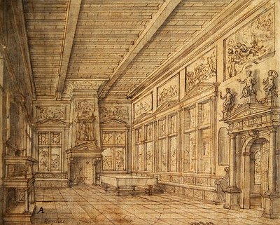 Interior of a Hall by Hans or Jan Vredeman de Vries