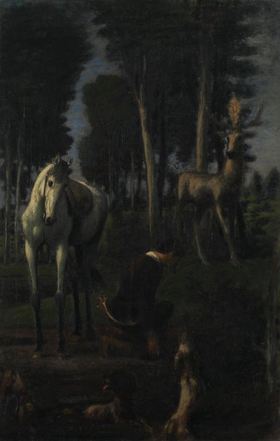 The Three Riders II: St. Hubertus by Hans von Marées