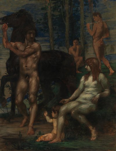 Horse Leader and Nymph by Hans von Marées