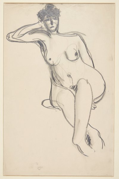 Seated Female Model by Harald Giersing