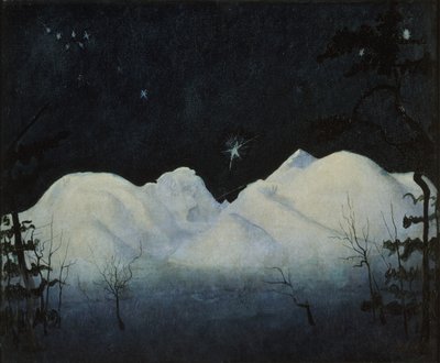 Winter Nights in the Mountains by Harald Oscar Sohlberg