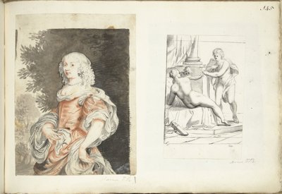 Portrait of a Woman with Venus, Cupid, and Mars by Harmen ter Borch (possibly)