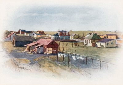 A Prairie Town, Gleichen, Alberta by Harold Copping
