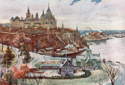 Houses of Parliament, Ottawa by Harold Copping