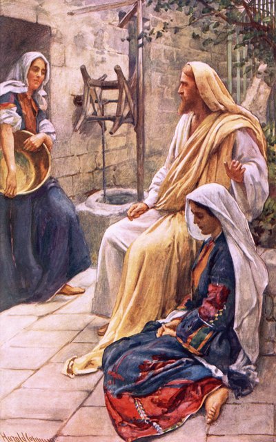 Martha and Mary by Harold Copping
