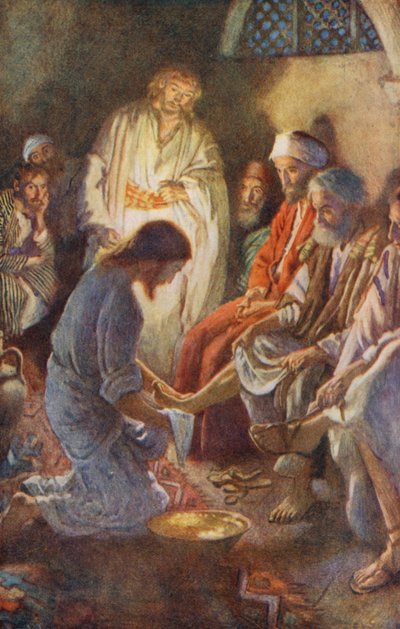 New Testament: A Lesson in Humility by Harold Copping